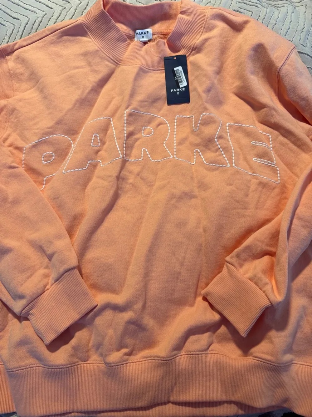 Parke x Target Peach mockneck sweatshirt - Picture 2 of 3